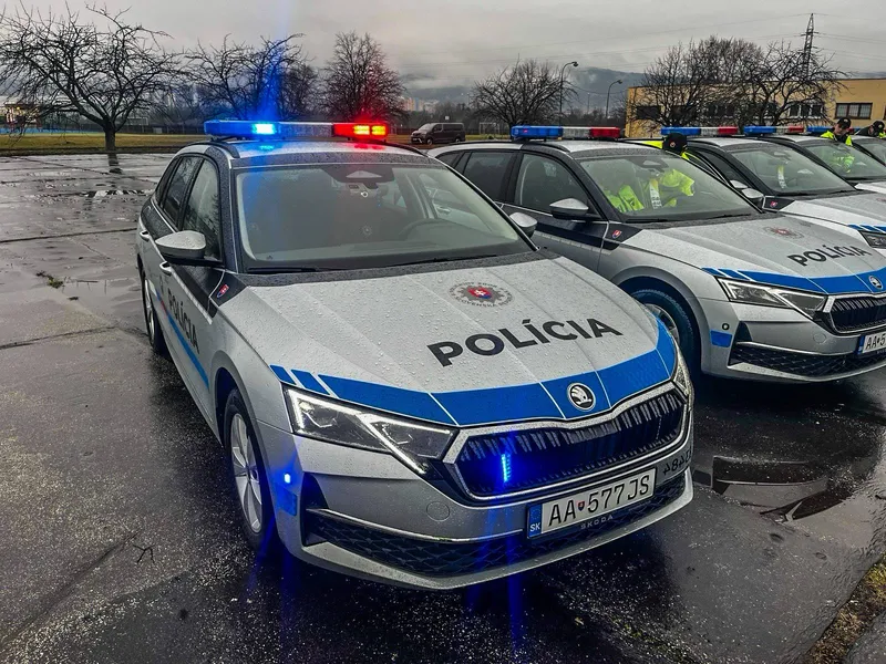 Policajné vozidlá na zásahu